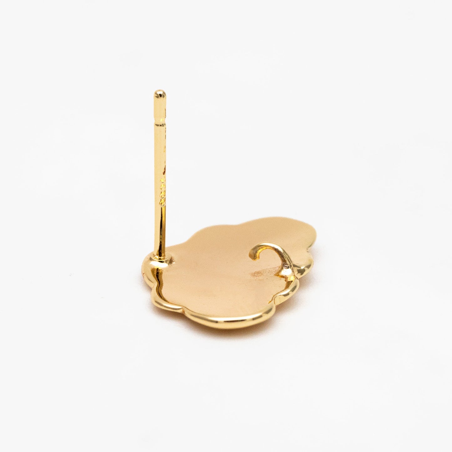 10pcs Gold Cloud Earrings, Stud Earring with loops, Gold plated Brass Ear Posts (#GB-3956)