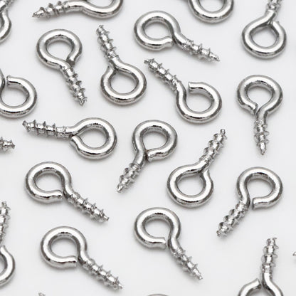 20pcs Gold/ Silver Screw Eye Bails, Eyelet Screws, Eye Pin, Hooks Bails Findings (GB-2071)