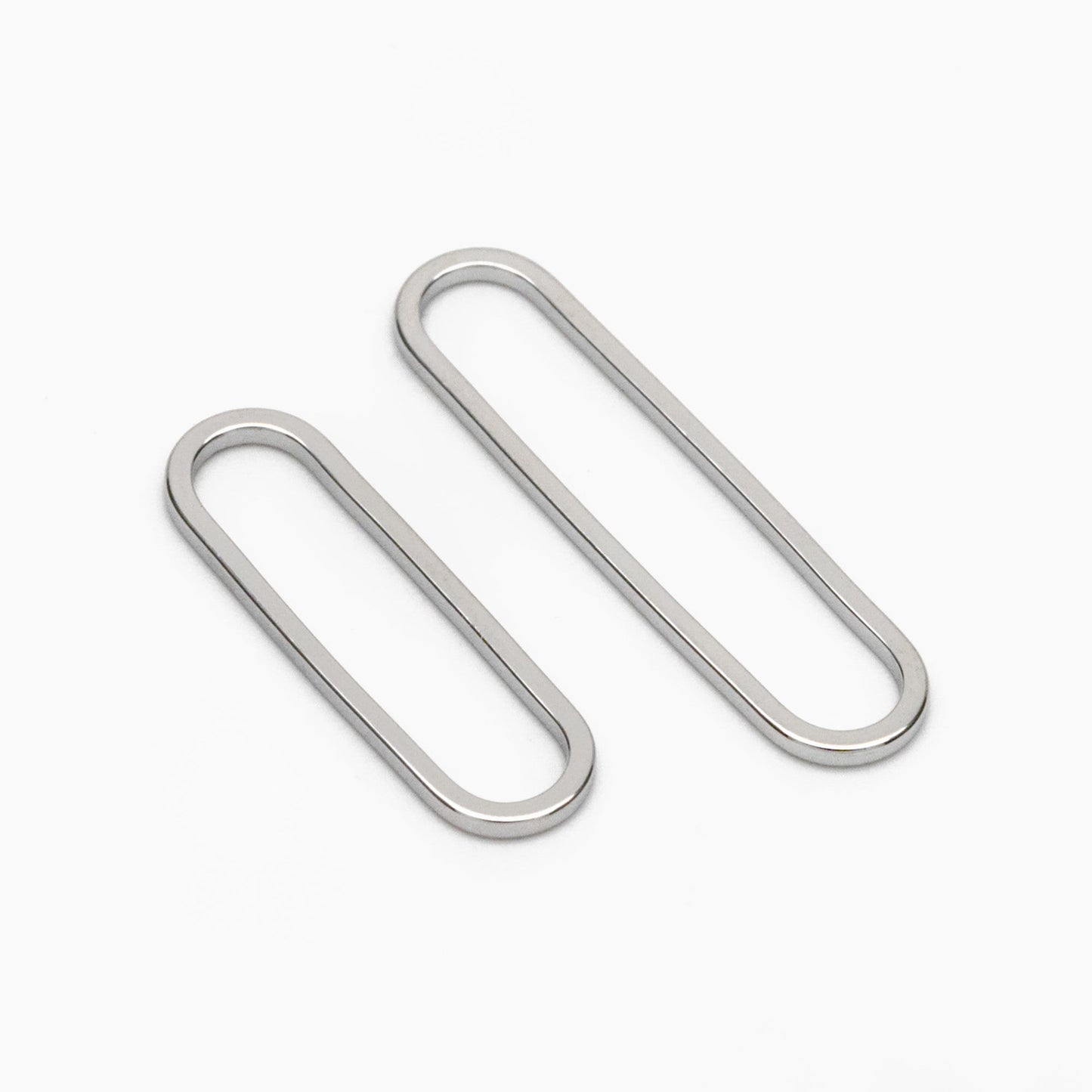10pcs Gold/ Silver Oval Link Charms 10/20/25mm, Brass Long Oval Hoops, Geometric Hoop Circle Connector Pendants (GB-1485)
