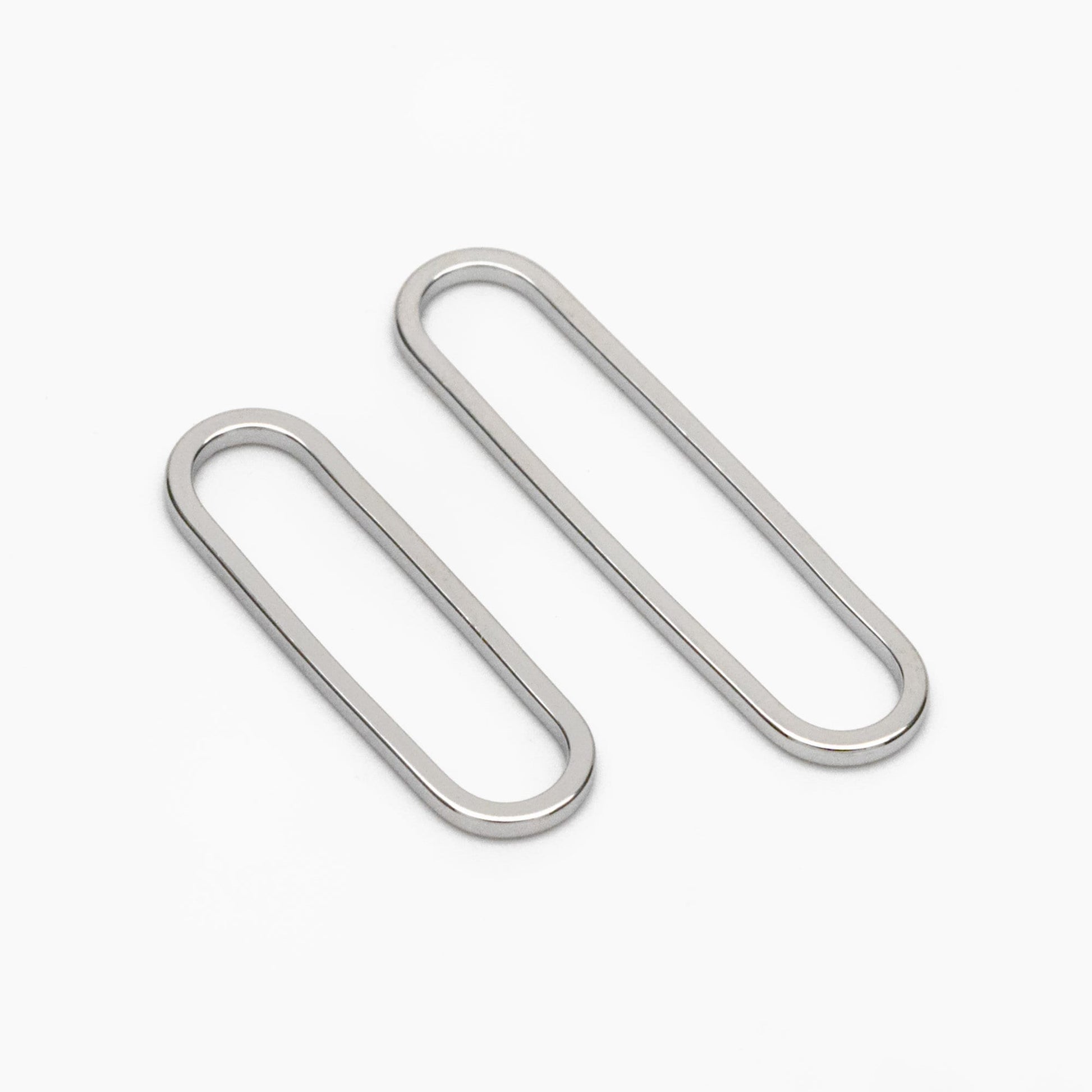 10pcs Gold/ Silver Oval Link Charms 10/20/25mm, Brass Long Oval Hoops, Geometric Hoop Circle Connector Pendants (GB-1485)
