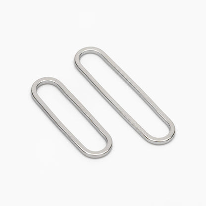 10pcs Gold/ Silver Oval Link Charms 10/20/25mm, Brass Long Oval Hoops, Geometric Hoop Circle Connector Pendants (GB-1485)