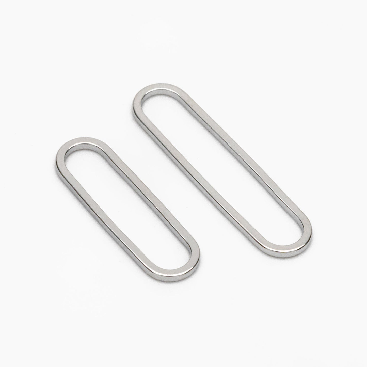 10pcs Gold/ Silver Oval Link Charms 10/20/25mm, Brass Long Oval Hoops, Geometric Hoop Circle Connector Pendants (GB-1485)