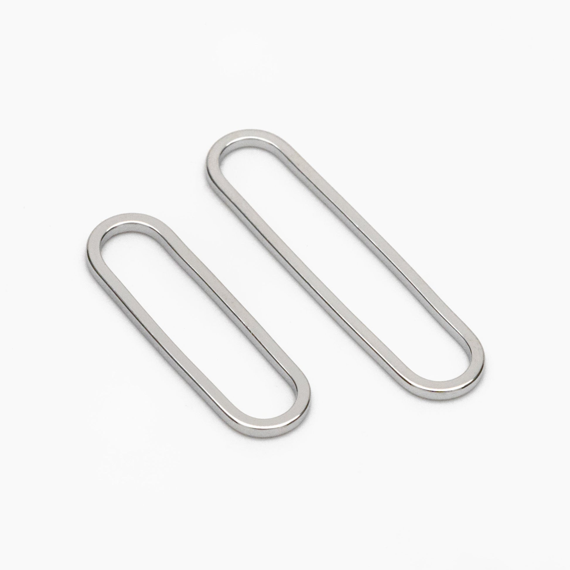 10pcs Gold/ Silver Oval Link Charms 10/20/25mm, Brass Long Oval Hoops, Geometric Hoop Circle Connector Pendants (GB-1485)