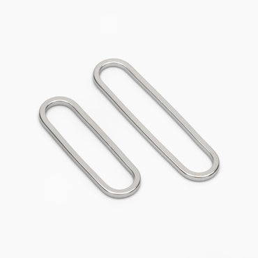 10pcs Gold/ Silver Oval Link Charms 10/20/25mm, Brass Long Oval Hoops, Geometric Hoop Circle Connector Pendants (GB-1485)