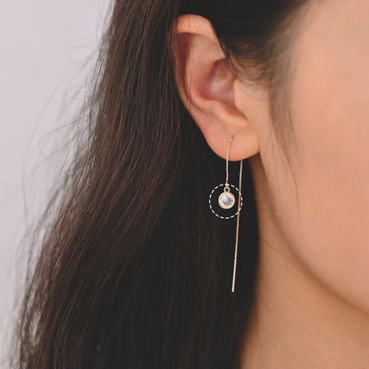 10pcs Gold Bezel Gemstone Charms 4.5/ 5.5/ 6/ 7.5mm, Real Gold plated Brass, Clear CZ Round Charms (GB-167)