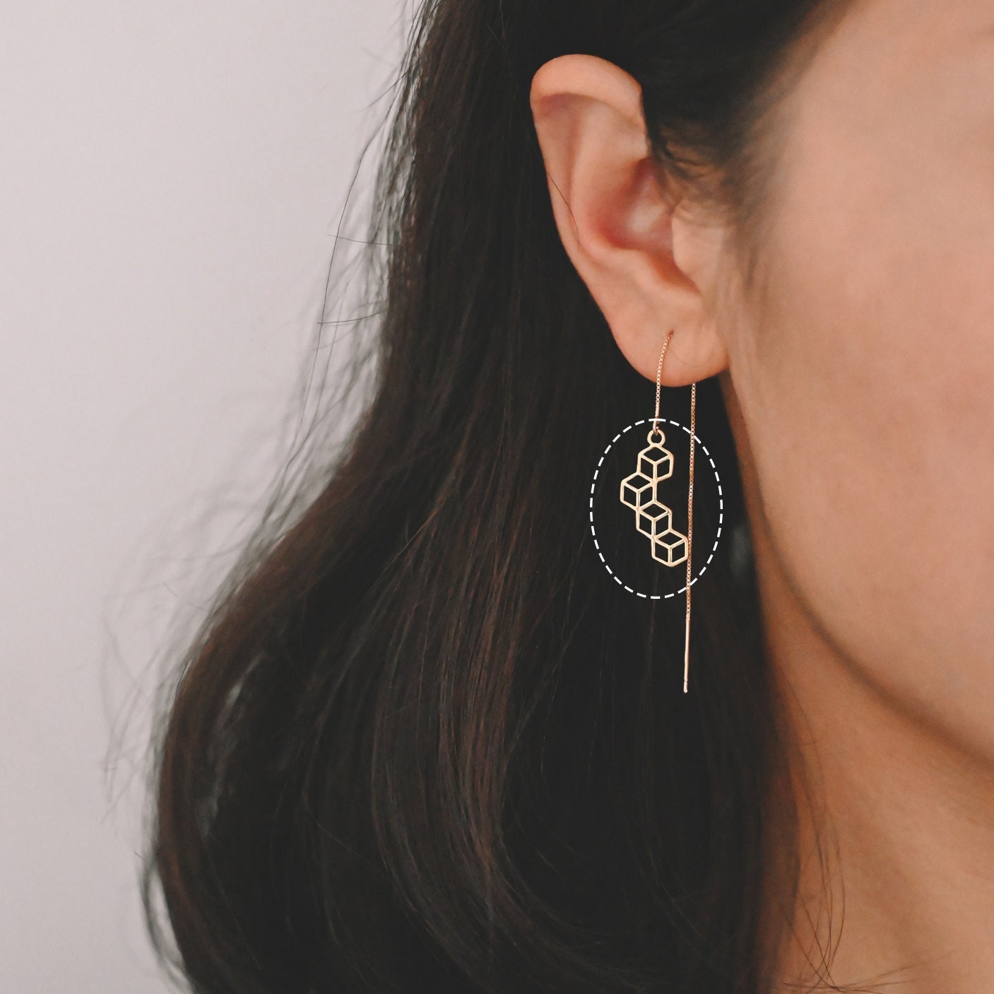 10pcs Gold/ Silver Hexagon Charm Pendants 23x10mm, Gold/ Rhodium plated Brass Geometric Link Connectors (GB-295)