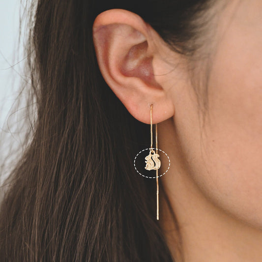 10pcs Gold Squirrel Charm Pendants 12mm, Real Gold plated Brass, Color Not Easily Tarnish (GB-375)