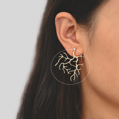 4pcs Gold Branch Charms, 18K Gold plated Brass, Jewelry Making, Diy Material, Jewelry Supplies (GB-2672-C)