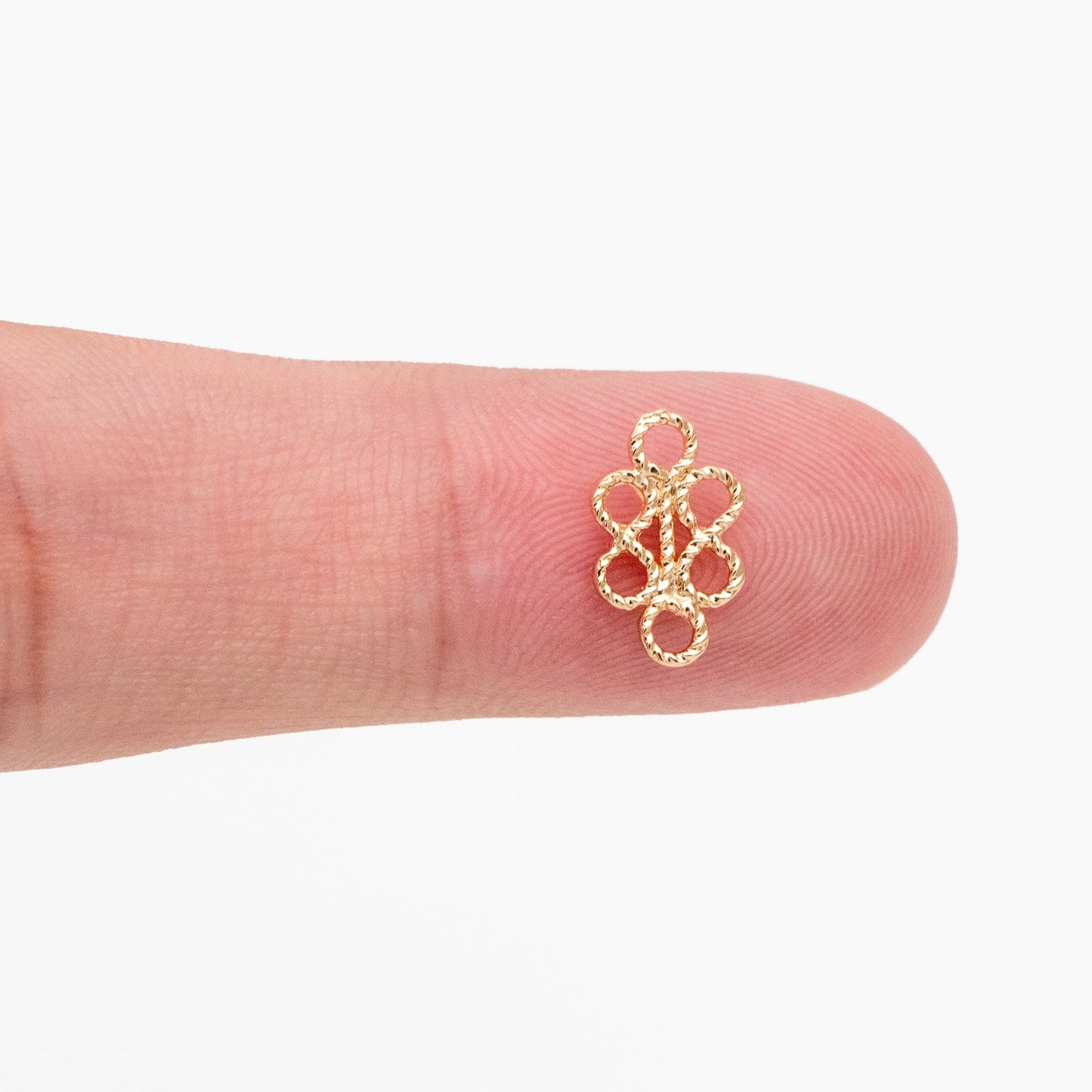 10pcs Gold Filigree Charm 11x6.5mm, Jewelry Making, Diy Material, Jewelry Supplies (GB-114-A)