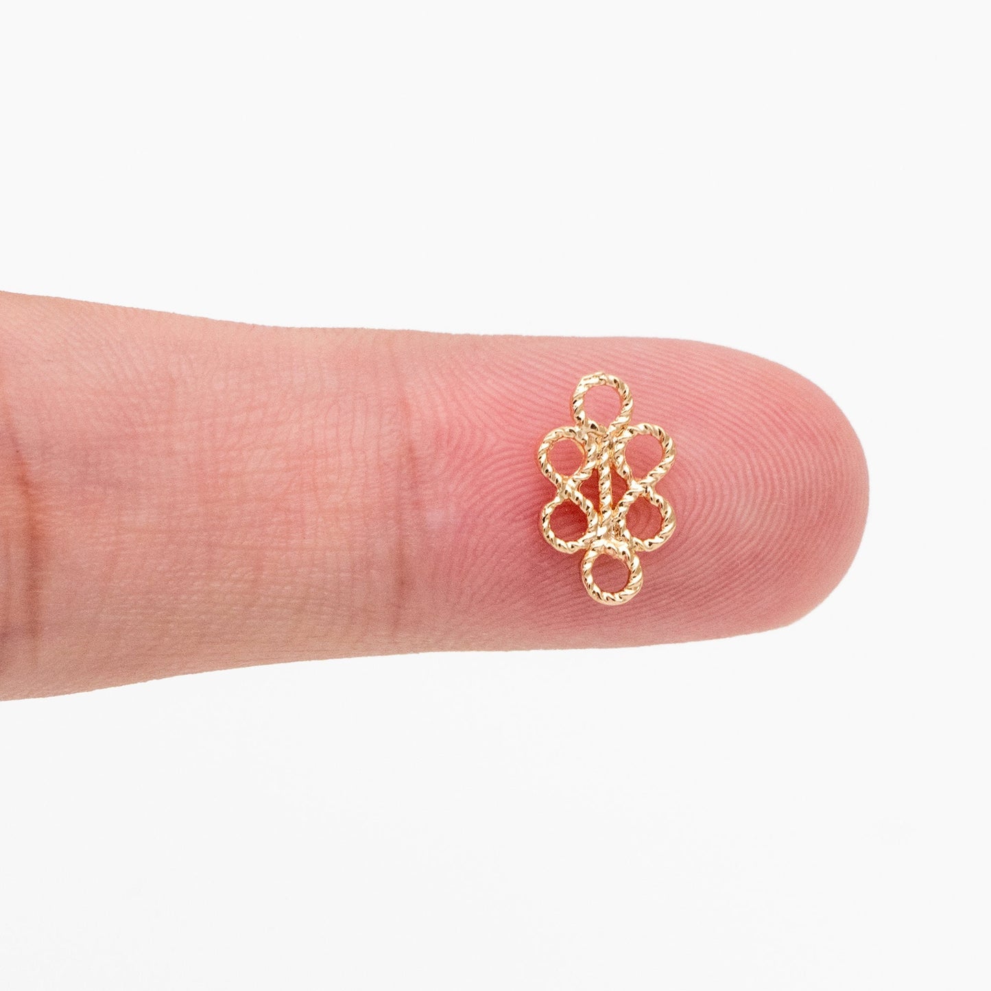 10pcs Gold Filigree Charm 11x6.5mm, Jewelry Making, Diy Material, Jewelry Supplies (GB-114-A)