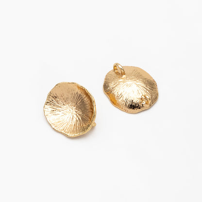 10pcs Gold Lotus Leaf Connectors, 18K Gold plated Brass, Lotus Leaf Charm Connectors (GB-3076-B)