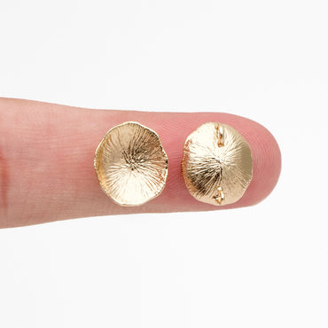 10pcs Gold Lotus Leaf Connectors, 18K Gold plated Brass, Lotus Leaf Charm Connectors (GB-3076-B)