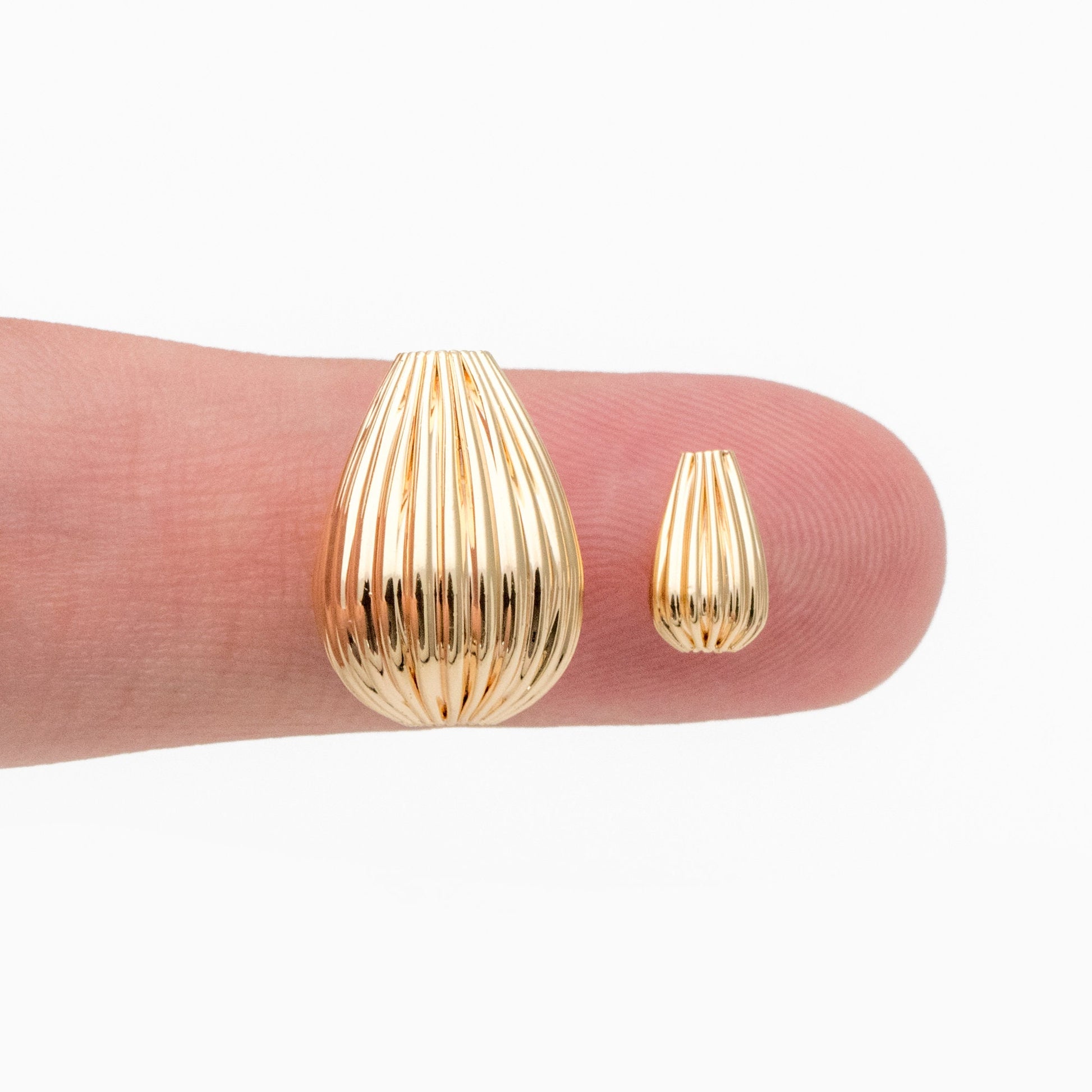 10pcs Gold Teardrop Spacer Beads 5mm/ 11mm, DIY Jewelry Making Supplies Wholesale (GB-4047)