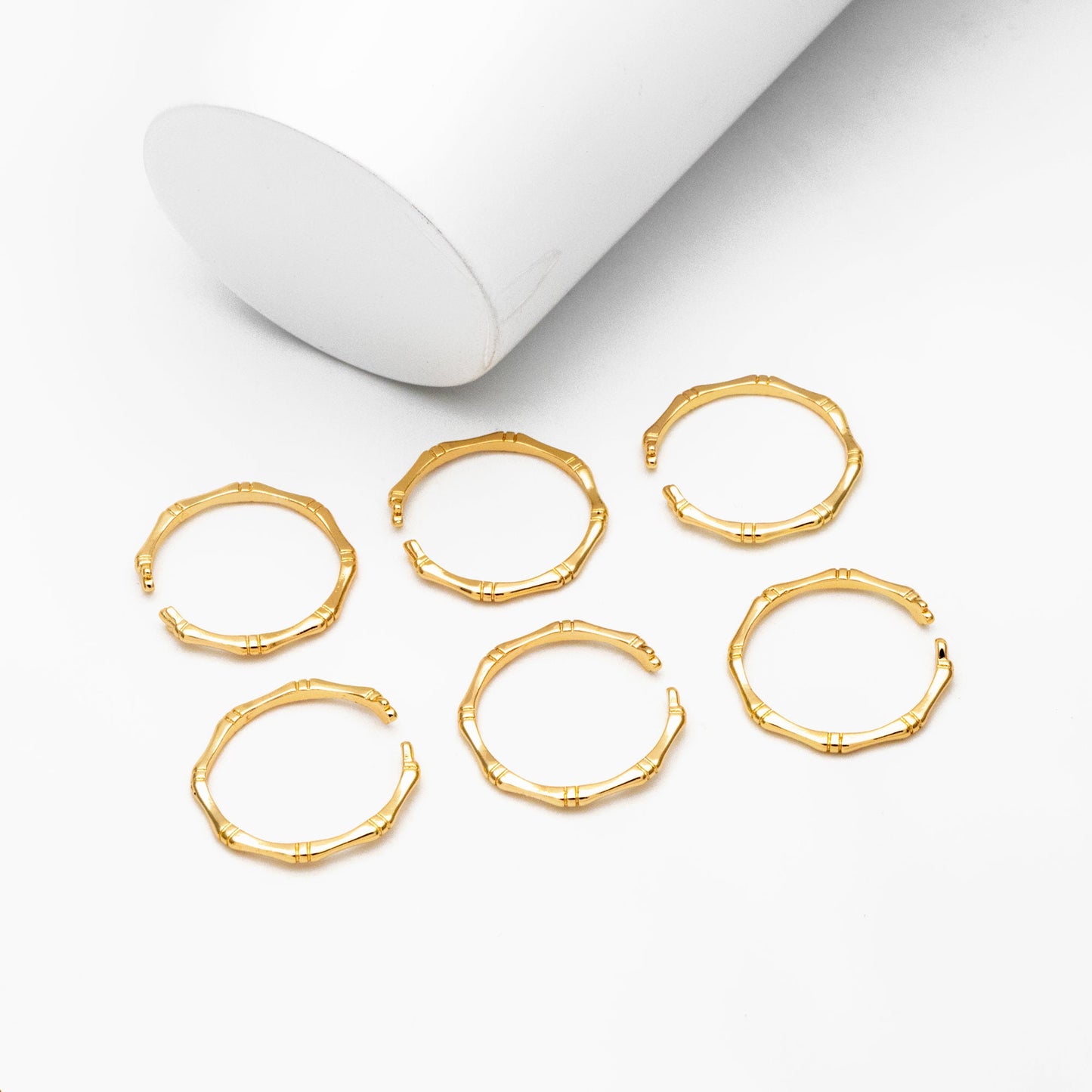 4pcs Gold Bamboo Ring, Finger Ring, Everyday Ring, Modern Style Ring, Fashion Rings, Dainty Rings (#GB-4051)