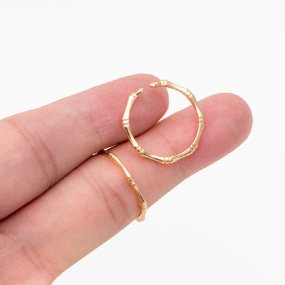 4pcs Gold Bamboo Ring, Finger Ring, Everyday Ring, Modern Style Ring, Fashion Rings, Dainty Rings (#GB-4051)