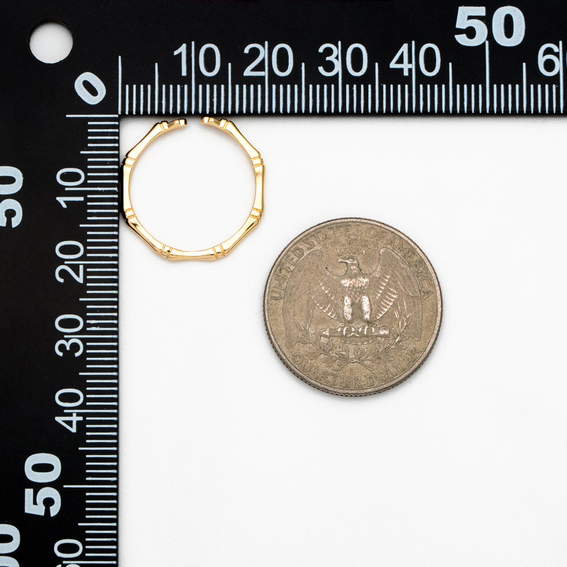 4pcs Gold Bamboo Ring, Finger Ring, Everyday Ring, Modern Style Ring, Fashion Rings, Dainty Rings (#GB-4051)