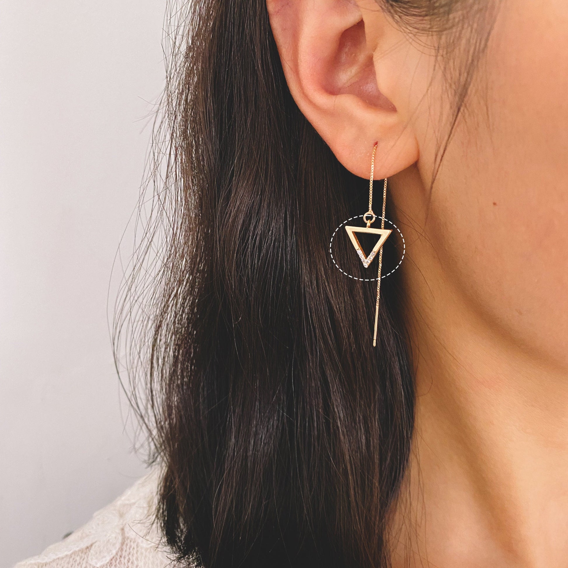 10pcs Gold/ Silver tone Triangle Charms 12mm, CZ Pave Geometric Pendants, Real Gold/ Rhodium plated Brass (GB-621)