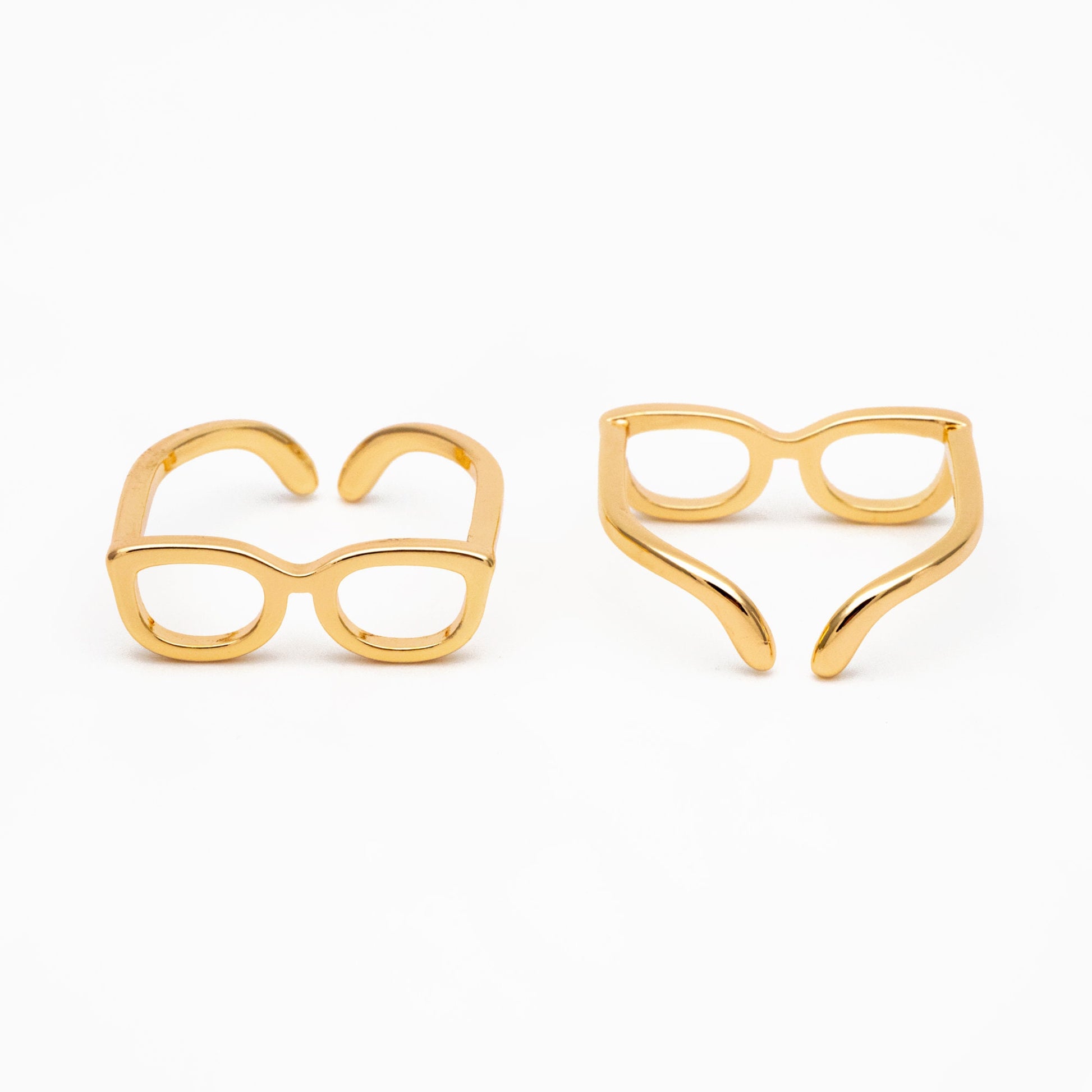 4pcs Gold Glasses Ring, Everyday Ring, Fashion Rings, Adjustable Ring, Minimalist Ring (#JZ-020-E)