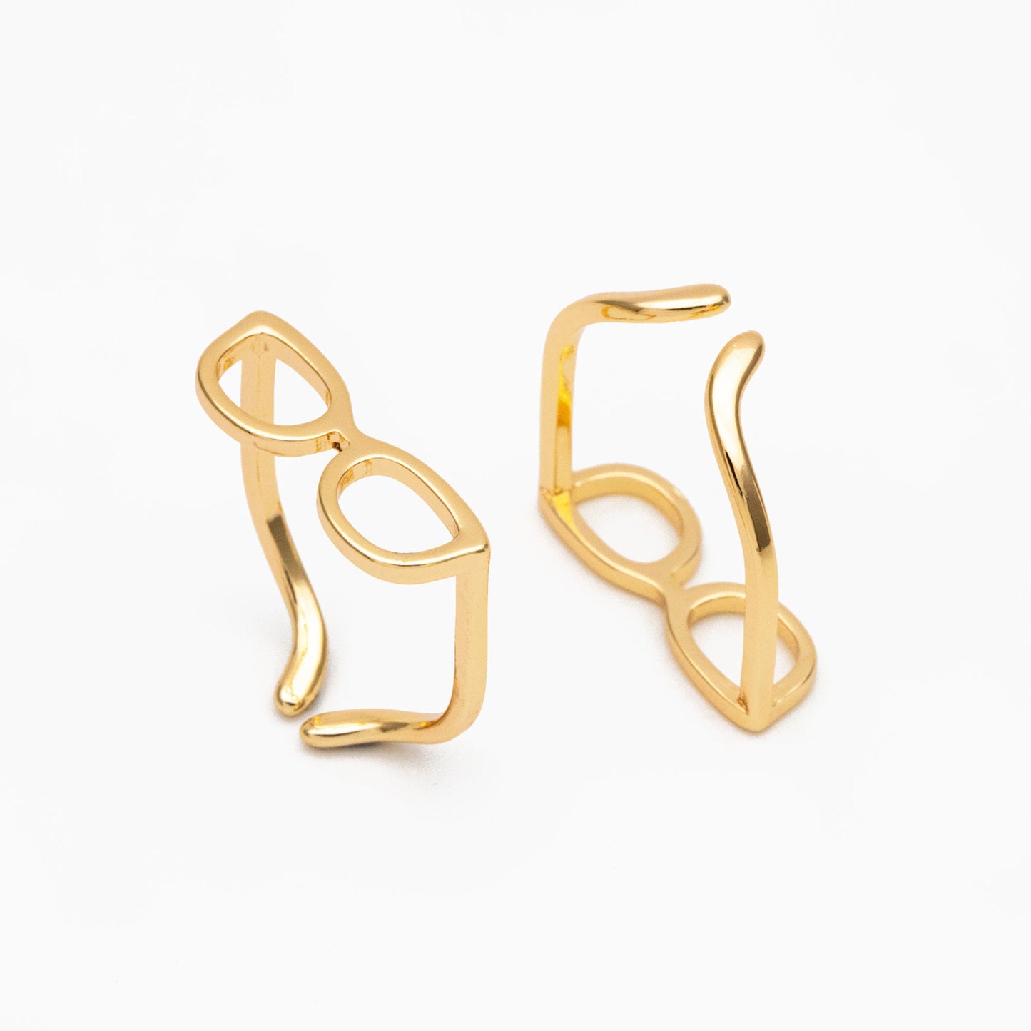 4pcs Gold Glasses Ring, Everyday Ring, Fashion Rings, Adjustable Ring, Minimalist Ring (#GB-4054)