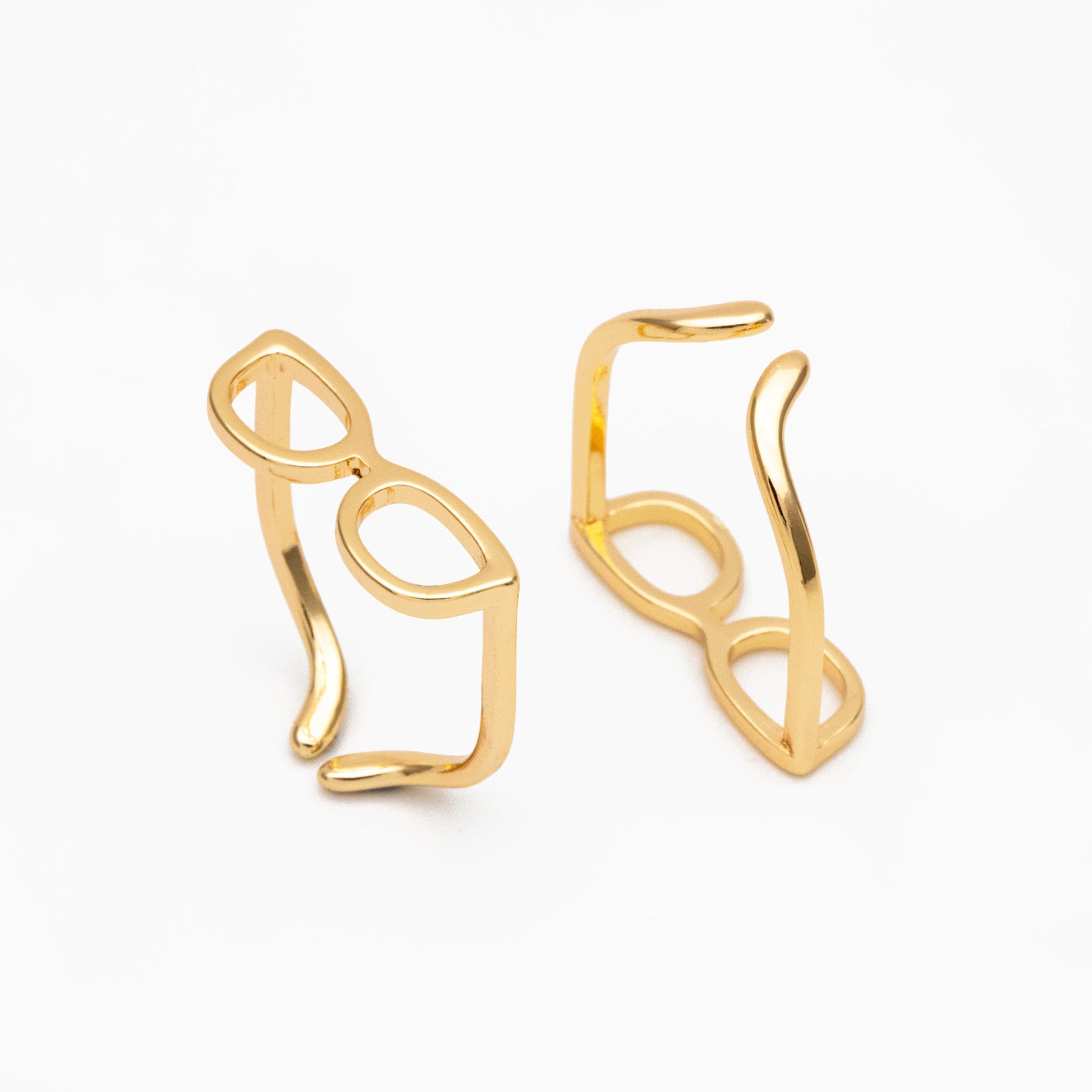4pcs Gold Glasses Ring, Everyday Ring, Fashion Rings, Adjustable Ring, Minimalist Ring (#GB-4054)