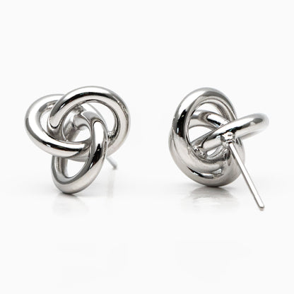 4pcs Gold/ Silver Knot Earrings, Minimalist Earrings, Flower Earrings (GB-2260-A)