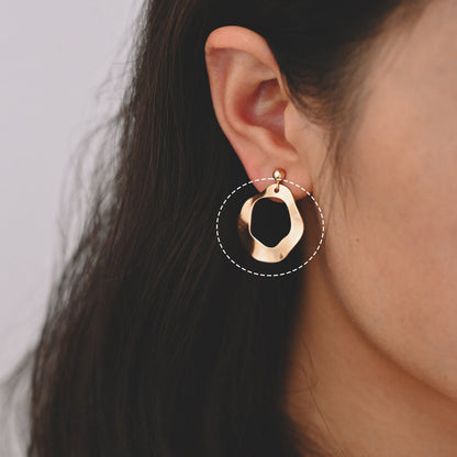 10pcs Hammered Disc Circle Charms 25/ 35mm, Polished Gold plated Brass Irregular Round Coin Pendants (GB-402)