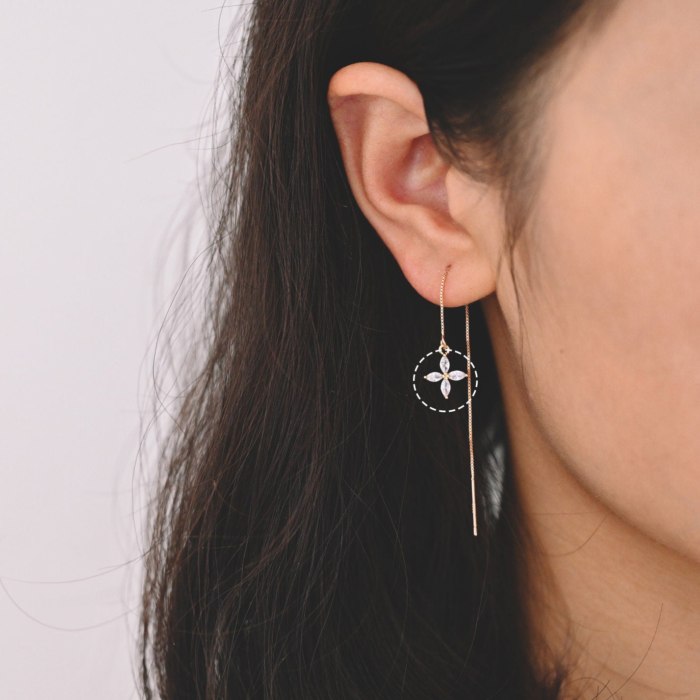 4pcs Gold CZ Flower Charm Pendants 10/ 14mm, Real Gold/ Rhodium plated Brass, Lead Nickel Free (GB-584-F)