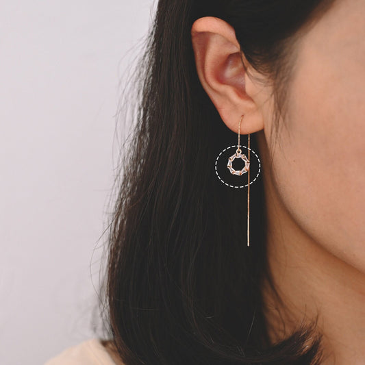 10pcs CZ Pave Gold Circle Charm Pendants 12x10mm, Real Gold plated Brass, Color Not Easily Tarnish (GB-342-3)