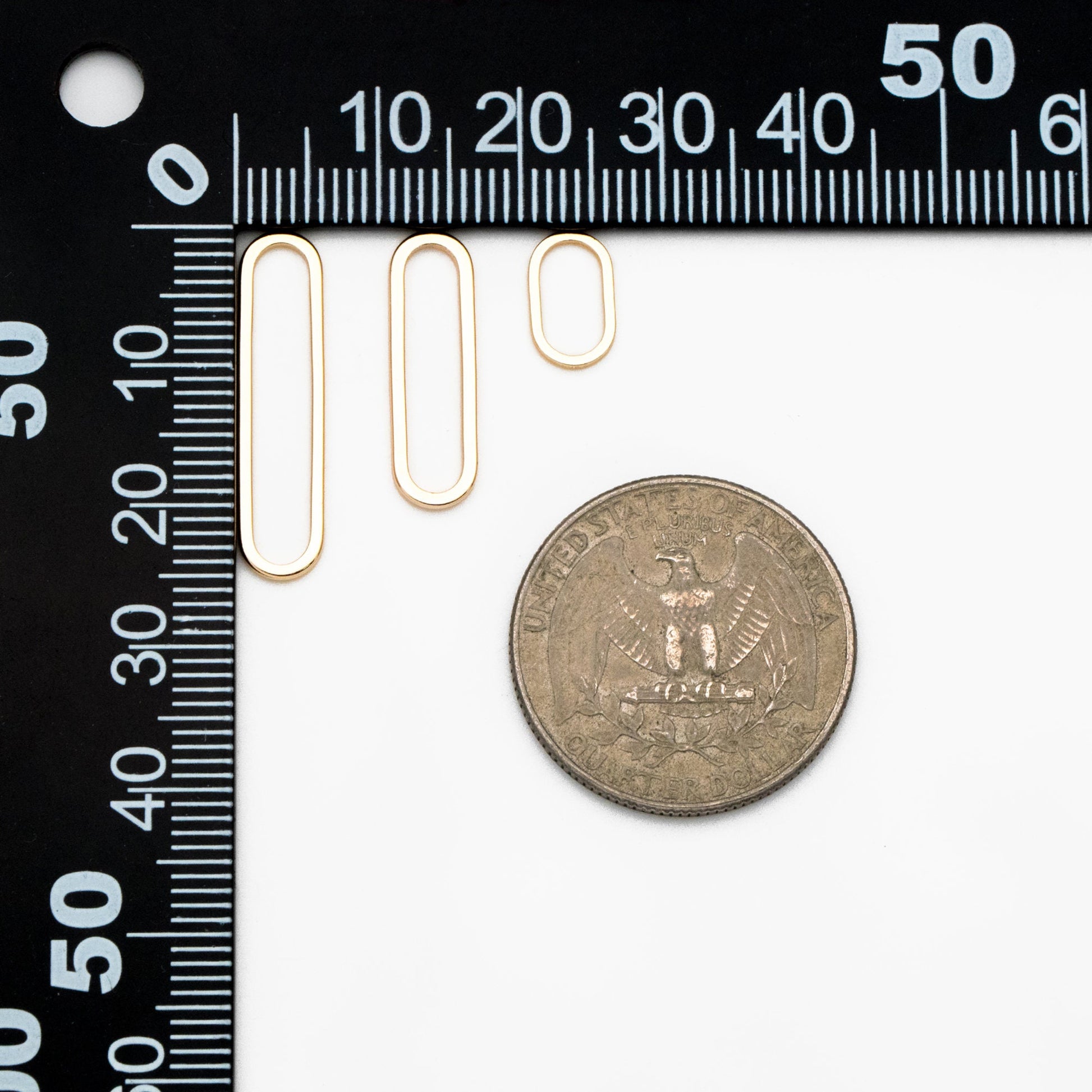 10pcs Gold/ Silver Oval Link Charms 10/20/25mm, Brass Long Oval Hoops, Geometric Hoop Circle Connector Pendants (GB-1485)