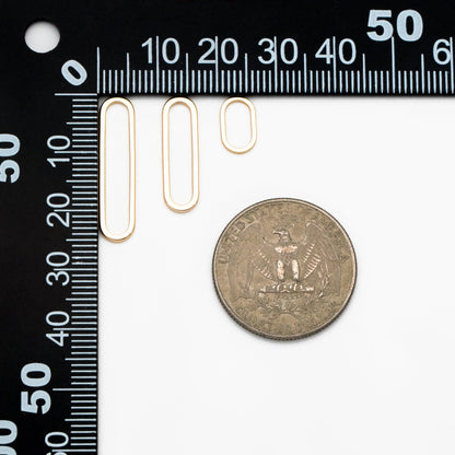 10pcs Gold/ Silver Oval Link Charms 10/20/25mm, Brass Long Oval Hoops, Geometric Hoop Circle Connector Pendants (GB-1485)