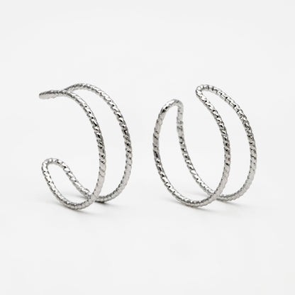 4pcs Double Band Gold/ Silver Ring, Adjustable Ring, Minimalist Ring, Stacking Ring, Wire Open Ring (#GB-3079)