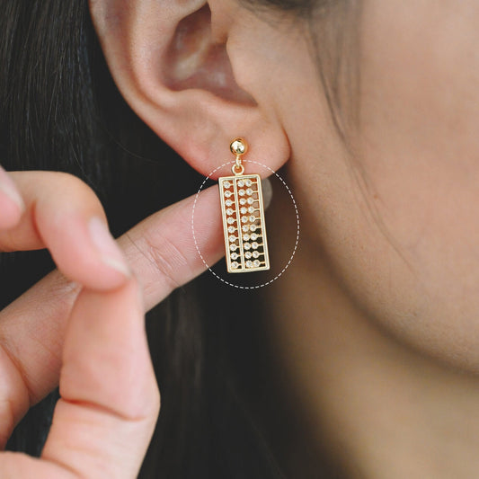 4pcs CZ Pave Gold Abacus Charm Pendant, Jewelry Making, Diy Material, Jewelry Supplies (GB-2675)