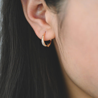 4pcs CZ Pave Gold Circle Leverback Ear Hooks, Gold plated on Brass, Earring Hoop Components (GB-2845)