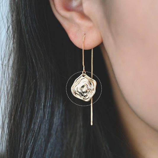 10pcs Gold Wavy Disc Charms, 18K Gold plated Brass, Irregular Rhombus Pendants (GB-1404-A)