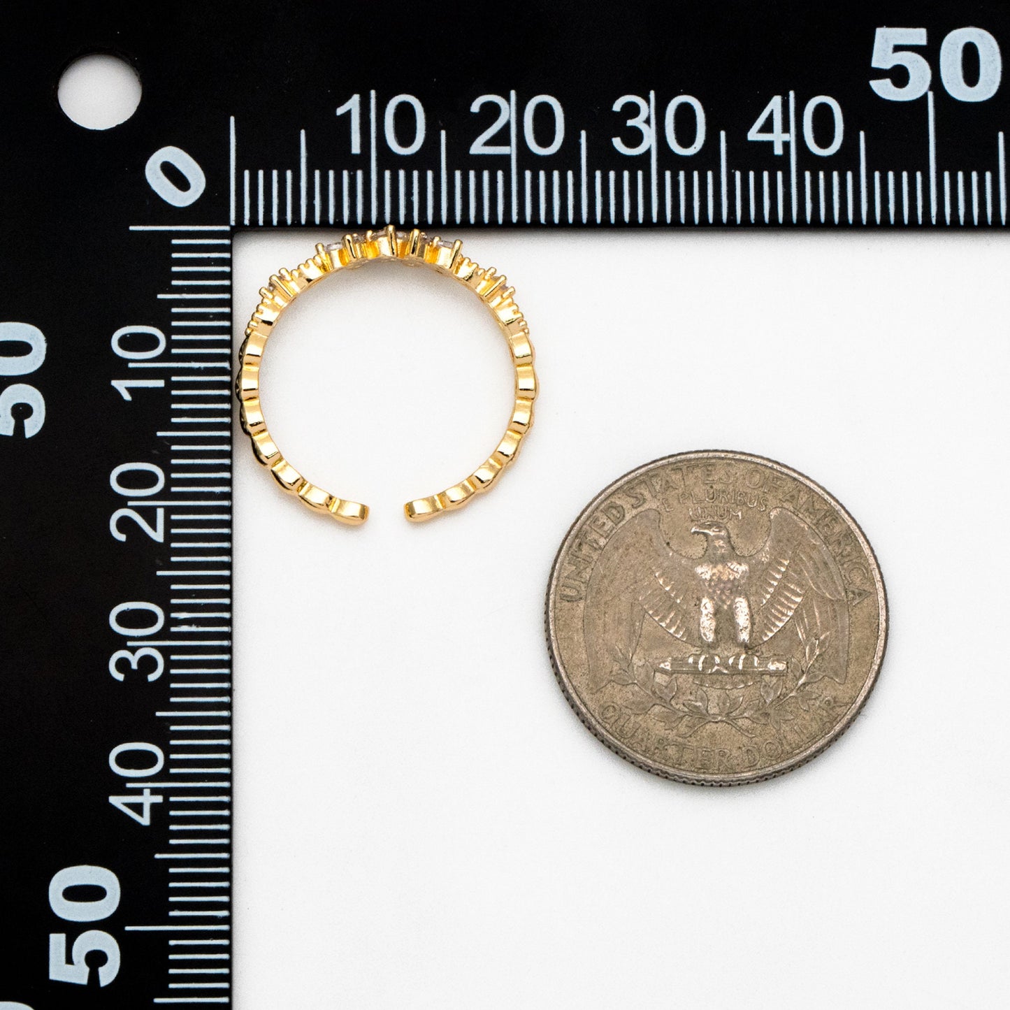 4pcs CZ Pave Flower Ring, Modern Style Ring, Fashion Rings, Dainty Rings, Adjustable Ring (#GB-4114)