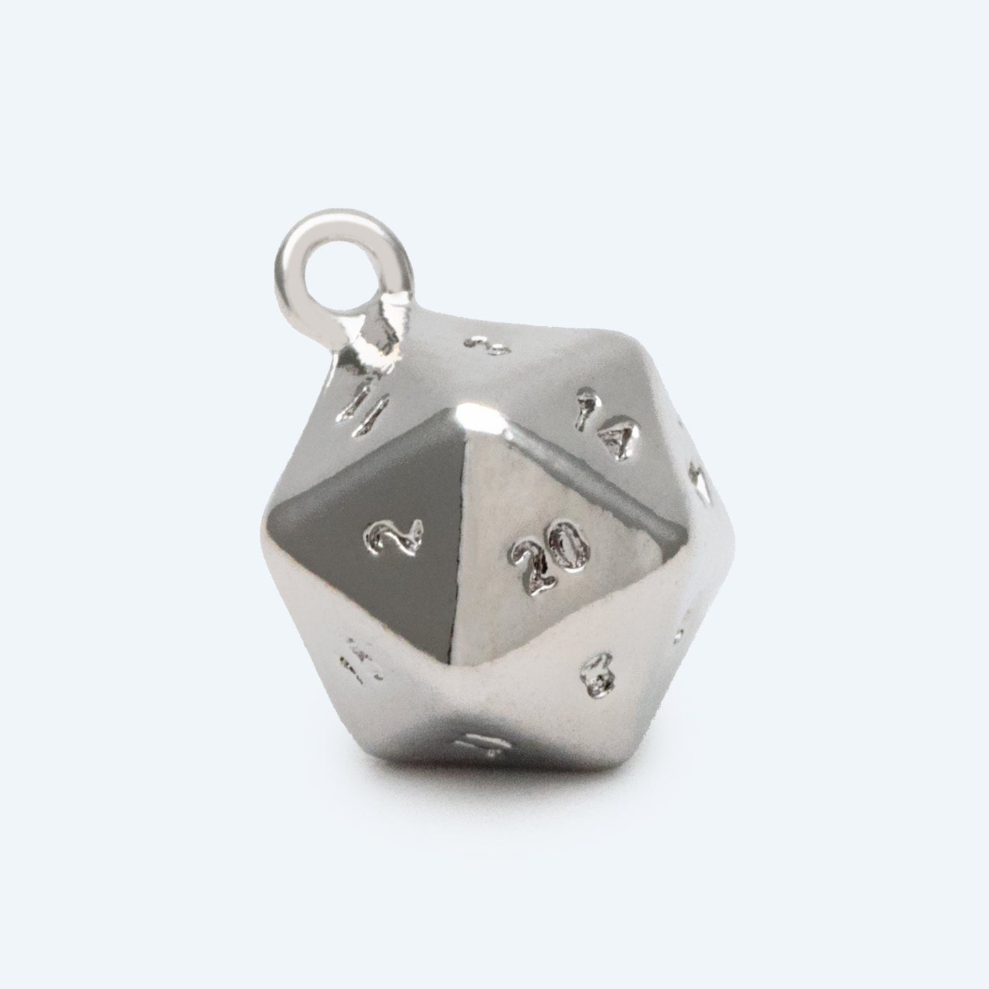 10pcs Gold/ Silver tone Dice Pendant, Polyhedron Pendant, Square Faceted Necklace, Metal Dice Necklace, Dice Charm (GB-2554)