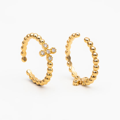 4pcs CZ Pave Gold Cross Ring, Modern Style Ring, Fashion Rings, Dainty Rings, Adjustable Ring (#GB-4092)