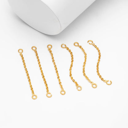 10pcs Dangle Gold Earring Chain Charm, Earring Chain Connector, Piercing Chain, Helix Chain, Cartilage Piercing Chain (GB-4102)