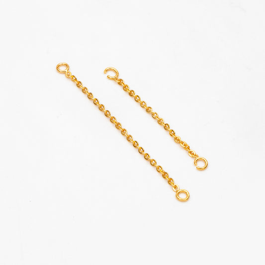 10pcs Dangle Gold Earring Chain Charm, Earring Chain Connector, Piercing Chain, Helix Chain, Cartilage Piercing Chain (GB-4102)