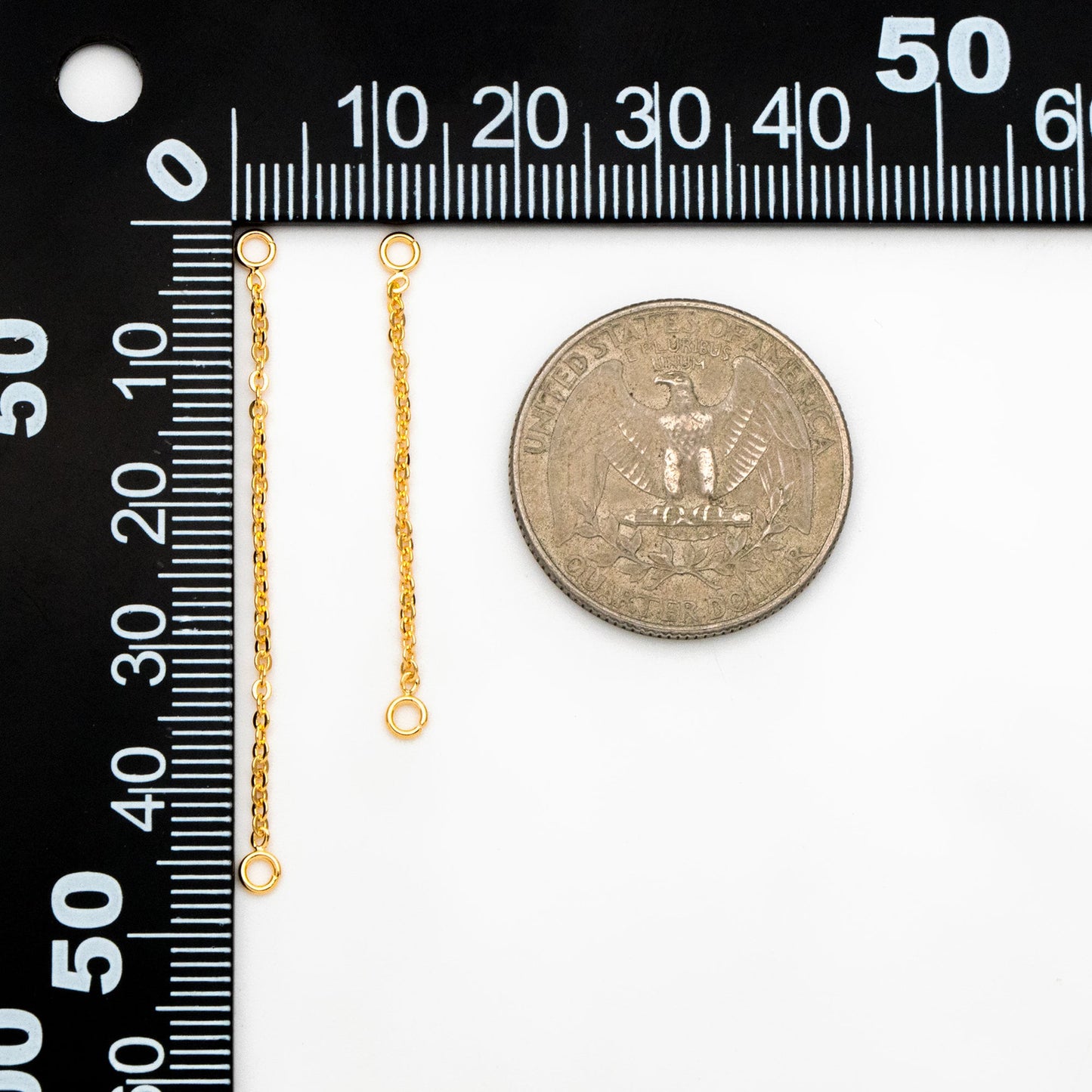 10pcs Dangle Gold Earring Chain Charm, Earring Chain Connector, Piercing Chain, Helix Chain, Cartilage Piercing Chain (GB-4102)