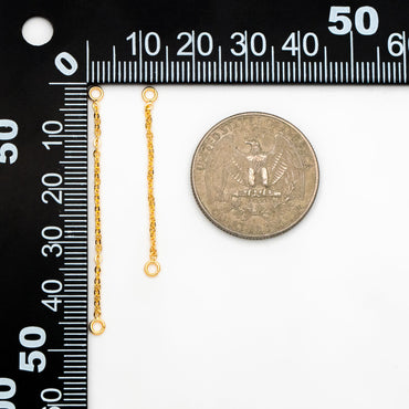 10pcs Dangle Gold Earring Chain Charm, Earring Chain Connector, Piercing Chain, Helix Chain, Cartilage Piercing Chain (GB-4102)