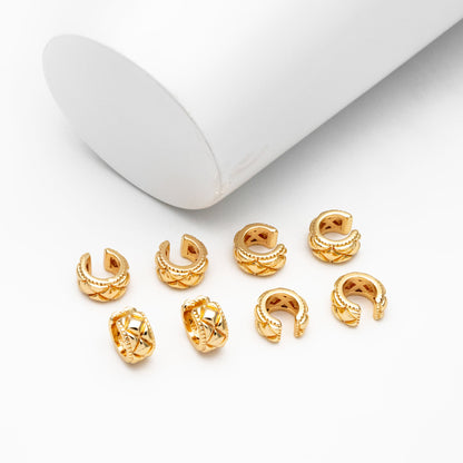 10pcs Gold Ear Cuff, Cartilage, Fake Piercing, Cartilage Ear Cuff, Ear Wrap, Earcuff (GB-4152)