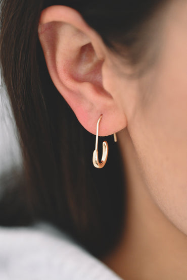 10pcs Gold plated Brass Ear Hooks 21.5x13mm, Simple Earwires Earring Components (GB-3023)