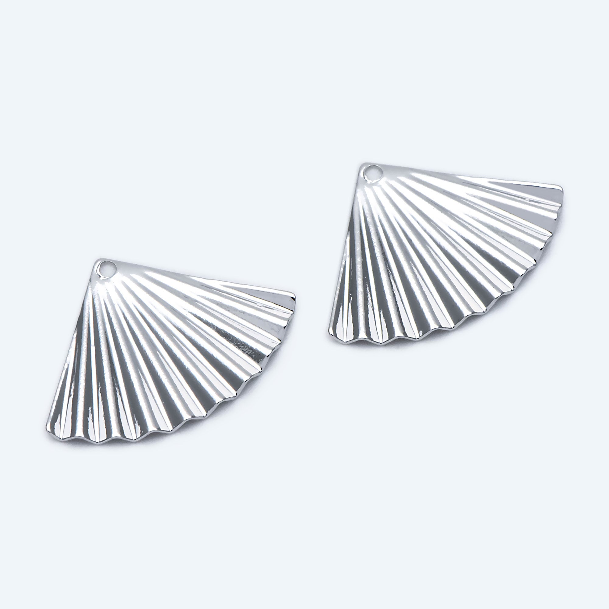 10pcs Gold Fan Charms, Earring Findings, Jewelry Making, Diy Material, Jewelry Supplies (GB-2195)