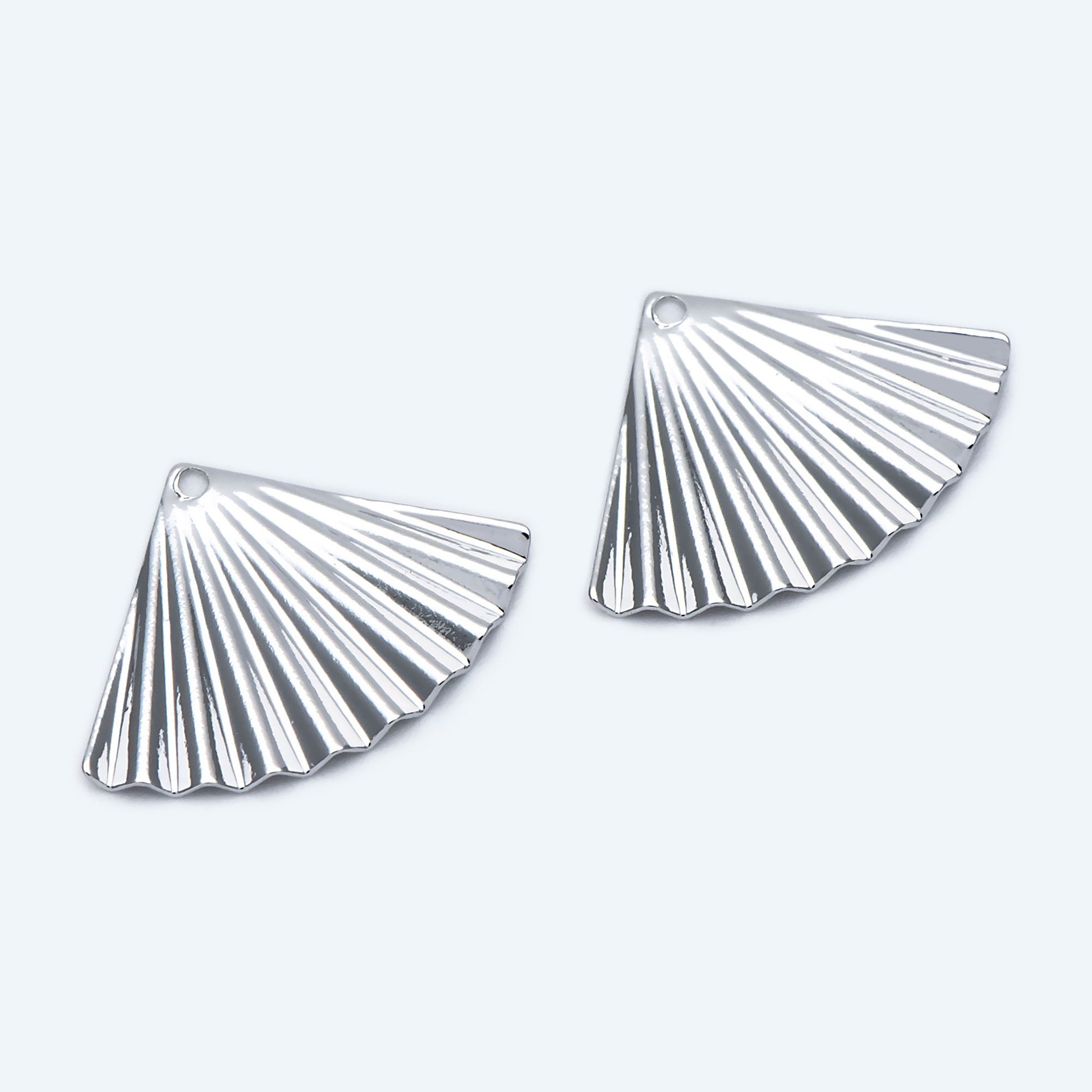 10pcs Gold Fan Charms, Earring Findings, Jewelry Making, Diy Material, Jewelry Supplies (GB-2195)