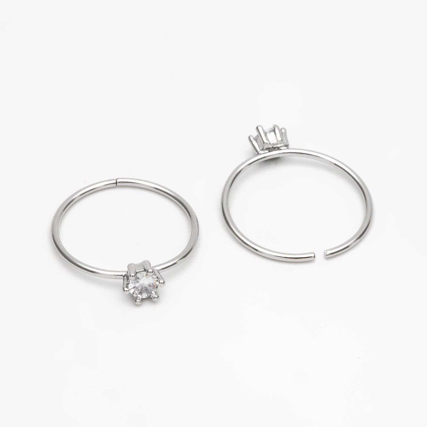 4pcs CZ Pave Gold/ Silver Minimalist Ring, Dainty Ring, Thin Ring, Weeding Ring (#GB-4169)