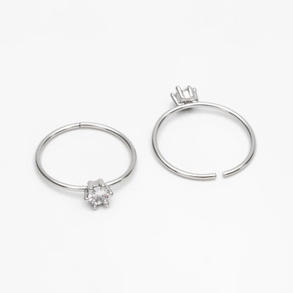 4pcs CZ Pave Gold/ Silver Minimalist Ring, Dainty Ring, Thin Ring, Weeding Ring (#GB-4169)