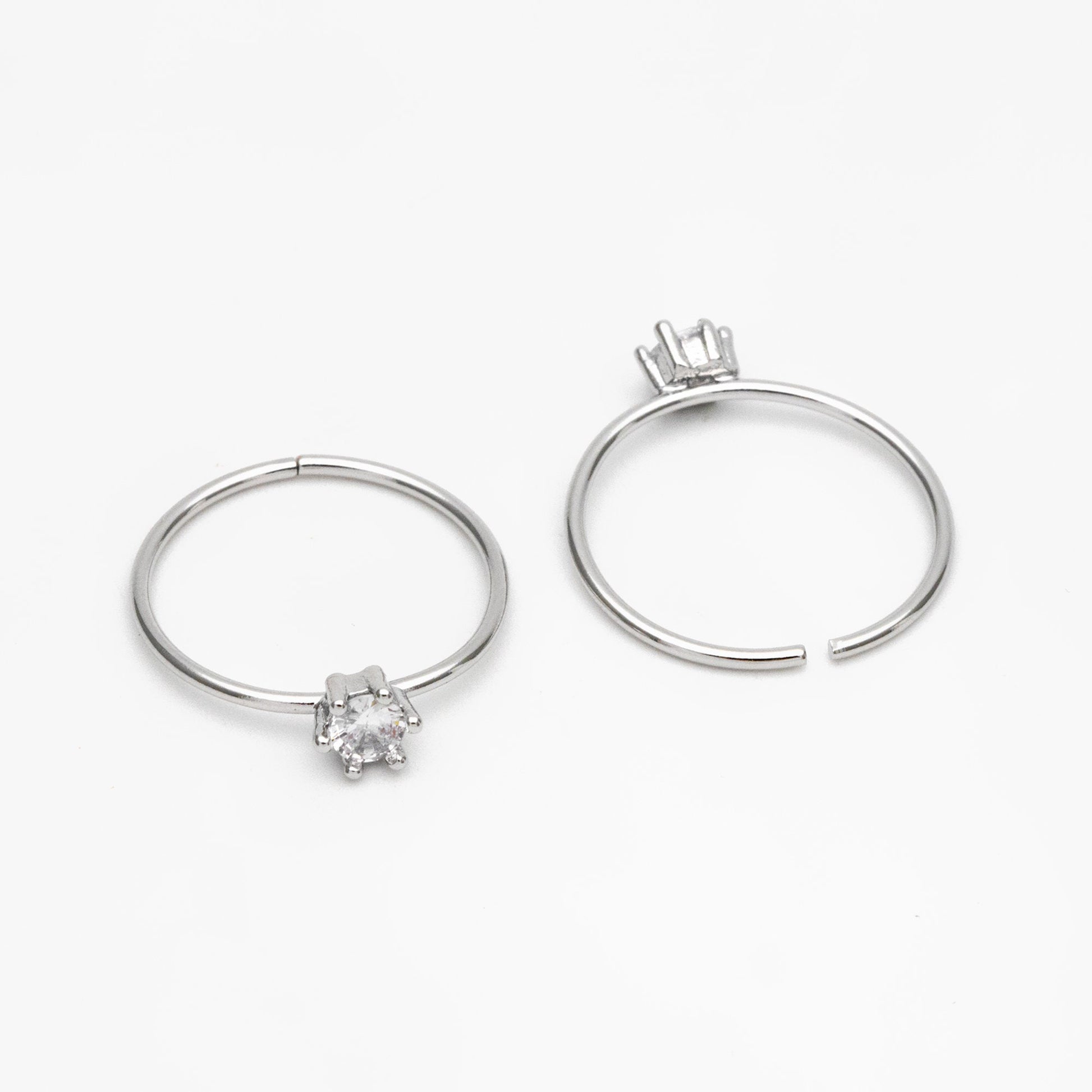 4pcs CZ Pave Gold/ Silver Minimalist Ring, Dainty Ring, Thin Ring, Weeding Ring (#GB-4169)