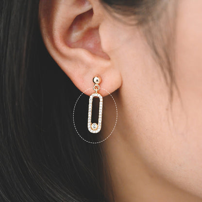 4pcs CZ Pave Gold Oval Charms, Jewelry Making, Diy Material, Jewelry Supplies (GB-2017)