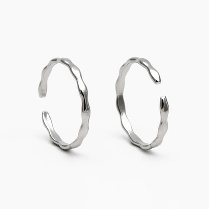 4pcs Gold/ Silver Wave Ring, Finger Ring, Everyday Ring, Modern Style Ring, Fashion Rings, Dainty Rings (#JZ-018-C)